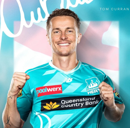 Brisbane Heat sign England all-rounder Tom Curran for BBL 16 Brisbane Heat sign England all-rounder Tom Curran for BBL 16