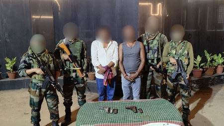 Two suspected insurgents nabbed with weapons in Tripura, two more killed in Manipur ops