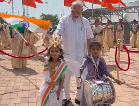 PM Modi inaugurates ‘Namo Kamalam’ in Navsari; interacts with children
