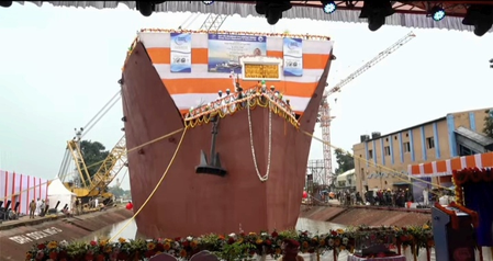 India’s first indigenous ocean research vessel launched by GRSE India’s first indigenous ocean research vessel launched by GRSE