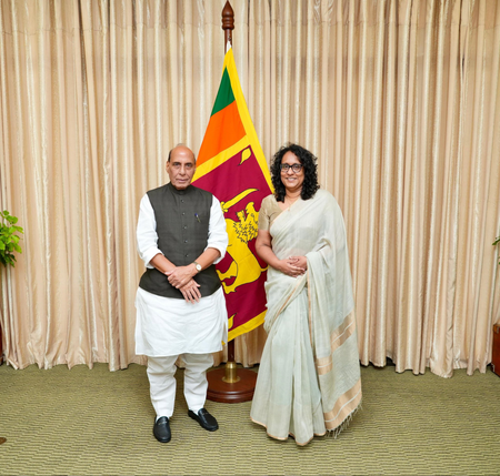 Rajnath Singh calls on Sri Lankan PM, discusses development cooperation and civilizational ties Rajnath Singh calls on Sri Lankan PM, discusses development cooperation and civilizational ties