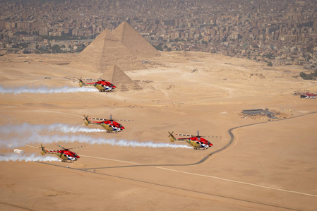 Sarang helicopter display reflects enduring bonds of friendship between India and Egypt: IAF Sarang helicopter display reflects enduring bonds of friendship between India and Egypt: IAF