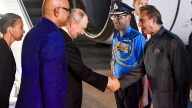 Putin arrives in Delhi for BRICS Summit, set to hold talks with PM Modi today Putin arrives in Delhi for BRICS Summit, set to hold talks with PM Modi today