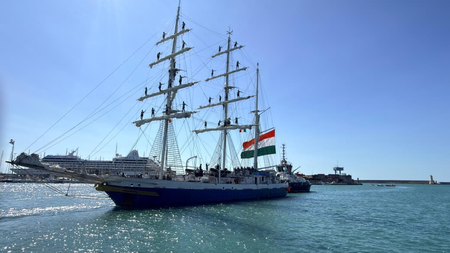 INS Sudarshini sets sail from Italy, carries spirit of maritime partnership and vision of MAHASAGAR