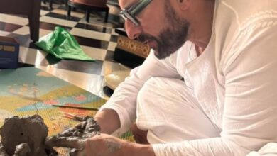 Kareena Kapoor shares glimpse of Saif Ali Khan making Ganpati idol at home on Ganesh Chaturthi