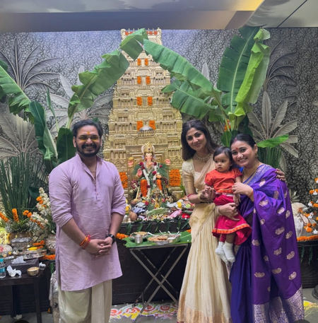 Paritosh Tripathi gives glimpse of Shilpa Shetty’s Ganpati celebrations Paritosh Tripathi gives glimpse of Shilpa Shetty’s Ganpati celebrations