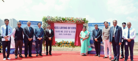 GRSE lays keels for two Coastal Research Vessels for Geological Survey of India GRSE lays keels for two Coastal Research Vessels for Geological Survey of India