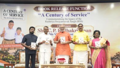 V-P Radhakrishnan releases Tamilisai Soundararajan’s book on RSS