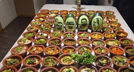 76 dishes, portraits of PM Modi and mother on a watermelon: TN chef’s unique greeting for 76th birthday 76 dishes, portraits of PM Modi and mother on a watermelon: TN chef’s unique greeting for 76th birthday