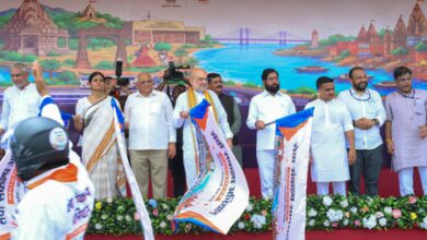 HM Shah flags off ‘Vadnagar to Varanasi’ bike yatra on PM Modi’s 76th birthday