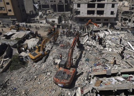 Multi-storey building collapses in Gaza; 21 including 11 kids killed Multi-storey building collapses in Gaza; 21 including 11 kids killed