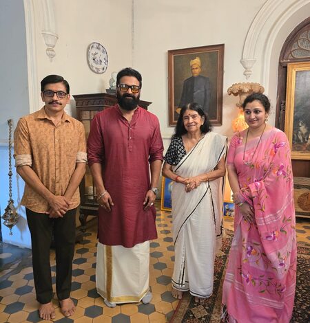 Rishab Shetty, wife Pragathi Shetty meet Travancore Royal Family; offer prayers at world renowned Sree Padmanabhaswamy Temple