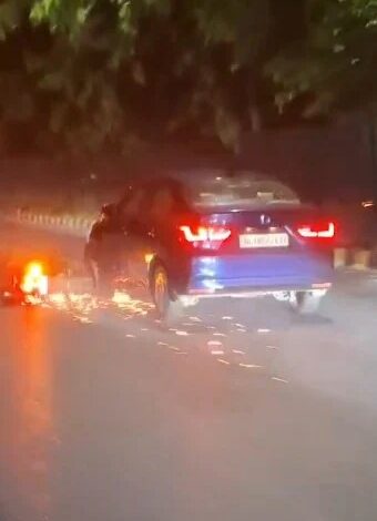 73-year-old Delhi man arrested after car drags motorbike for 500 metres 73-year-old Delhi man arrested after car drags motorbike for 500 metres