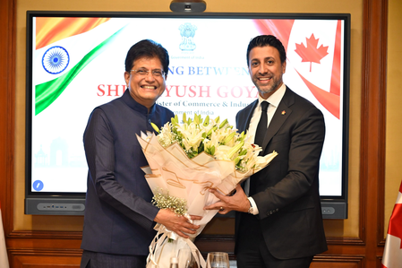 Piyush Goyal meets Canadian Minister Maninder Sidhu to seal trade pact soon