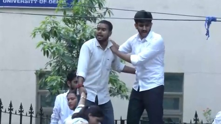 ABVP stages protest amid DUSU polls, accuses NSUI of rigging ABVP stages protest amid DUSU polls, accuses NSUI of rigging