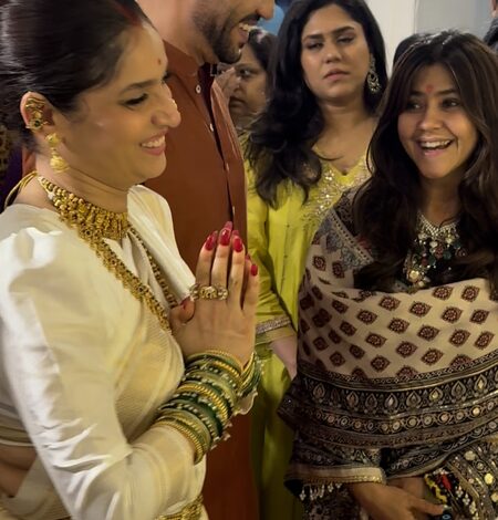 Ankita Lokhande explains Ekta Kapoor the significance of Gauri Poojan during Ganesh Chaturthi