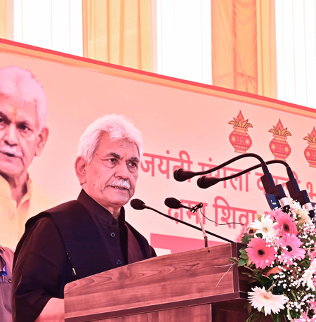 L-G Sinha lays foundation stone of Mata Lalleshwari heritage centre in Jammu