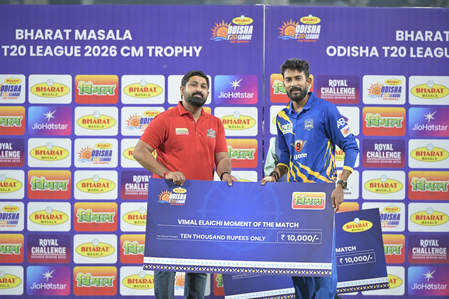 Odisha T20 League: Bhubaneswar Tigers edge past Keonjhar Miners by seven runs in rain-hit clash Odisha T20 League: Bhubaneswar Tigers edge past Keonjhar Miners by seven runs in rain-hit clash