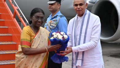 Prez Murmu arrives in Gujarat for three-day visit, heads to Kevadia