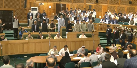 J&K Assembly erupts over Hari Singh, Sheikh Abdullah holiday row; BJP stages walkout J&K Assembly erupts over Hari Singh, Sheikh Abdullah holiday row; BJP stages walkout
