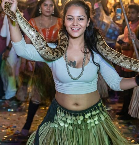 Python used for dance during Ganesh immersion in Hyderabad rescued