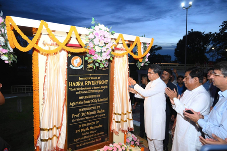 Rs 100 crore Haora Riverfront project inaugurated in Agartala to boost beautification, tourism Rs 100 crore Haora Riverfront project inaugurated in Agartala to boost beautification, tourism