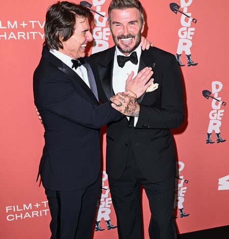 Tom Cruise poses with David Beckham, Prince and Princess of Wales at ‘Digger’ premiere Tom Cruise poses with David Beckham, Prince and Princess of Wales at ‘Digger’ premiere