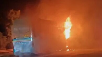 9 charred to death as massive fire engulfs double-decker bus in Greater Noida 9 charred to death as massive fire engulfs double-decker bus in Greater Noida