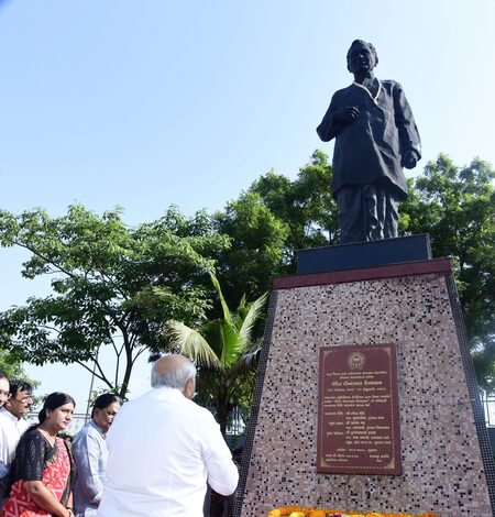 Gujarat CM pays tribute to Deendayal Upadhyaya on his birth anniversary in Ahmedabad