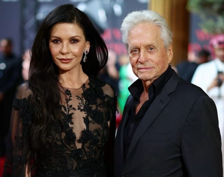 Michael Douglas says he had never fallen in love on movie screen until he saw his wife Catherine