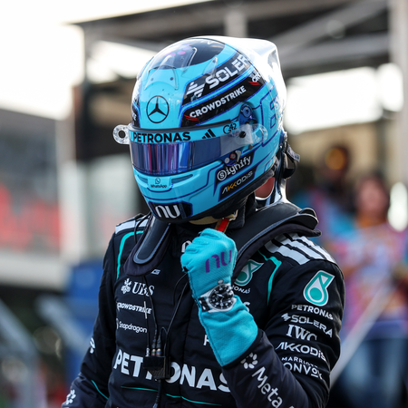 Russell dominates Azerbaijan GP qualifying as Antonelli crashes out