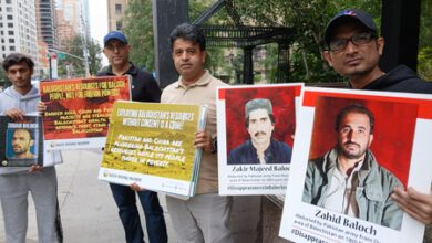 Outside UN, Baloch, Pashtun activists protest Pakistan over killings, forced disappearances in Balochistan Outside UN, Baloch, Pashtun activists protest Pakistan over killings, forced disappearances in Balochistan