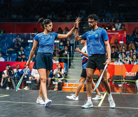 Asian Games: Joshna-Senthilkumar secure bronze after squash mixed doubles SF loss Asian Games: Joshna-Senthilkumar secure bronze after squash mixed doubles SF loss