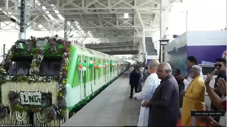 Amit Shah flags off India’s first LNG-powered train from Sabarmati Amit Shah flags off India’s first LNG-powered train from Sabarmati