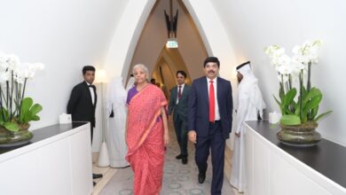 FM Sitharaman reaches Qatar to participate in Asian Infrastructure Investment Bank meet