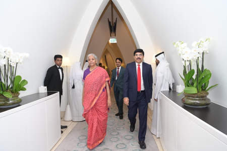 FM Sitharaman reaches Qatar to participate in Asian Infrastructure Investment Bank meet FM Sitharaman reaches Qatar to participate in Asian Infrastructure Investment Bank meet