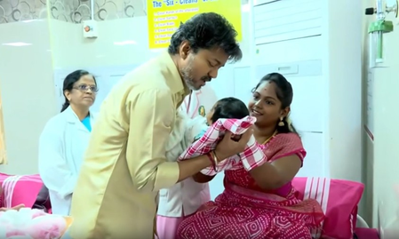 TN CM Vijay launches gold ring scheme for newborns in Madurai TN CM Vijay launches gold ring scheme for newborns in Madurai