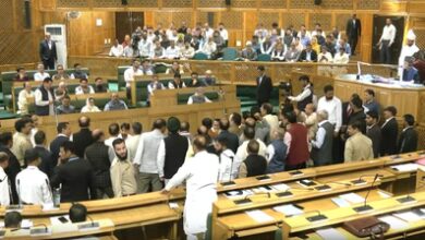 Ruckus in J&K Assembly as BJP MLAs enter well, hold mock proceedings Ruckus in J&K Assembly as BJP MLAs enter well, hold mock proceedings