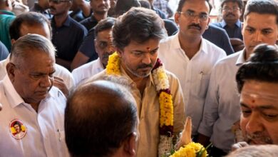 TN CM Vijay prays at Meenakshi Temple after gold ring scheme launch