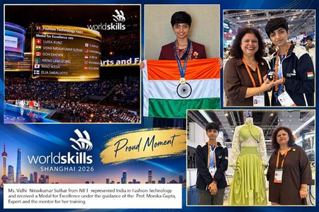 NIFT students win 2 Silver Medals, Medal for Excellence at WorldSkills Shanghai 2026 NIFT students win 2 Silver Medals, Medal for Excellence at WorldSkills Shanghai 2026