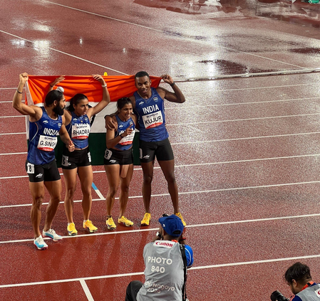 Asian Games: India clinch mixed 4x100m relay bronze, set national record Asian Games: India clinch mixed 4x100m relay bronze, set national record