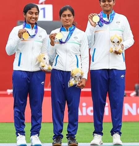Asian Games: Prez Murmu leads wishes for Indian women’s compound archery team after record gold Asian Games: Prez Murmu leads wishes for Indian women’s compound archery team after record gold