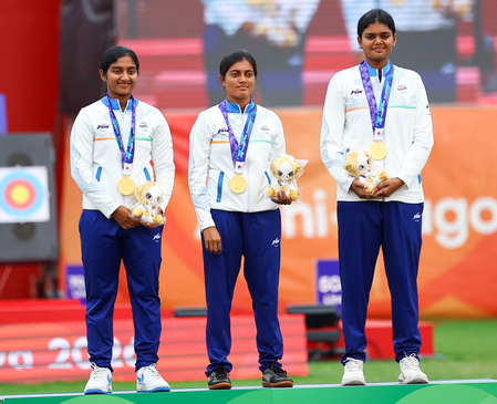 PM Modi congratulates Jyothi, Prithika, Chikitha on Asian Games gold, world-record-equalling feat PM Modi congratulates Jyothi, Prithika, Chikitha on Asian Games gold, world-record-equalling feat