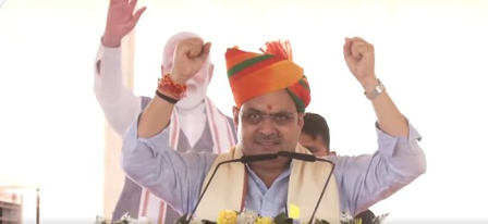 CM Bhajan Lal Sharma criticises Congress in Barmer, says previous govt left Rajasthan in dilapidated state CM Bhajan Lal Sharma criticises Congress in Barmer, says previous govt left Rajasthan in dilapidated state
