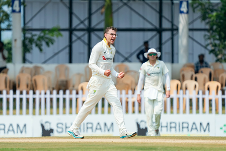 Todd Murphy helps Australia A hold upper hand as India trail by 236 runs Todd Murphy helps Australia A hold upper hand as India trail by 236 runs
