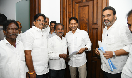 Jagan assures legal support to farmers over ‘Lanka lands’ dispute Jagan assures legal support to farmers over ‘Lanka lands’ dispute