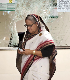 Durga Puja being celebrated amid fear in B’desh: Ex-PM Hasina flags violence against minorities Durga Puja being celebrated amid fear in B’desh: Ex-PM Hasina flags violence against minorities
