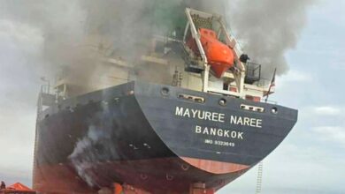 Iran’s navy says ‘violating’ oil tanker caught fire east of Hormuz Strait Iran’s navy says ‘violating’ oil tanker caught fire east of Hormuz Strait