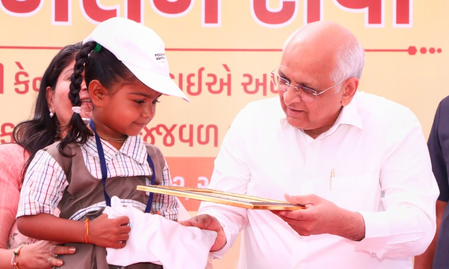 Gujarat CM reviews child nutrition and honours workers Gujarat CM reviews child nutrition and honours workers
