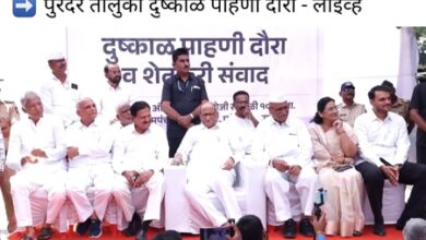 Sharad Pawar visits drought-hit areas in Pune, demands 100 pc farm loan waiver Sharad Pawar visits drought-hit areas in Pune, demands 100 pc farm loan waiver